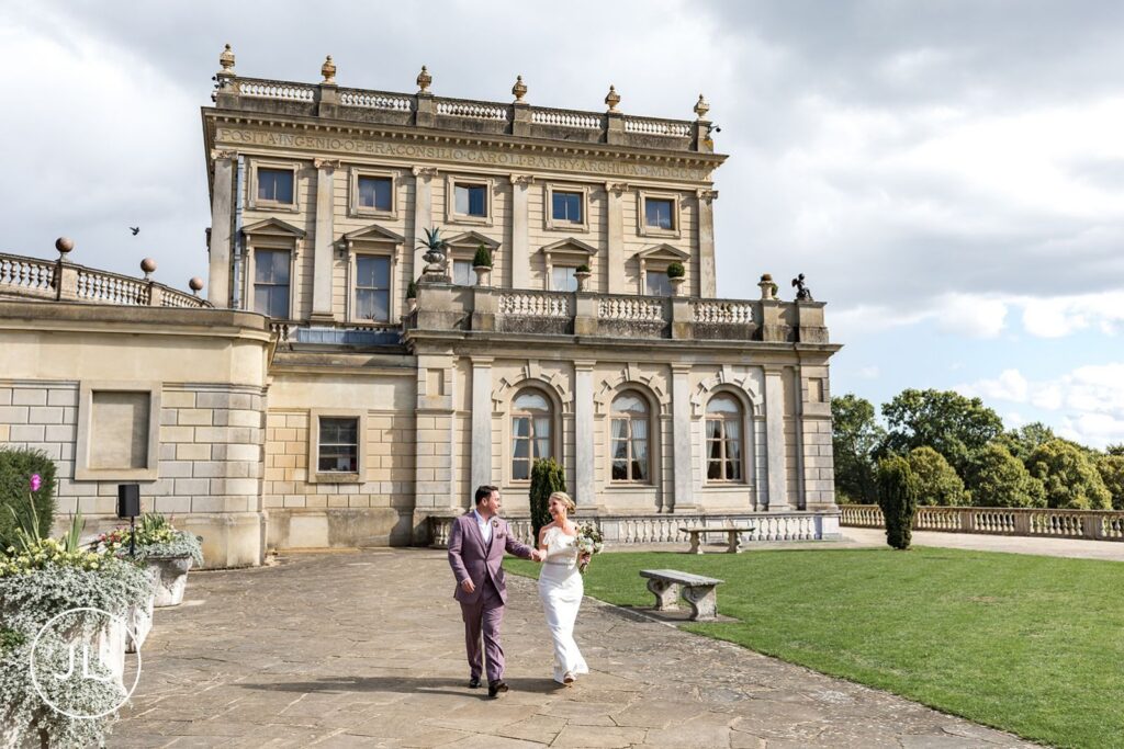 bride walking to ceremony Cliveden House Pavilion