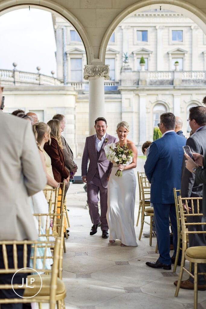 Stunning aisle walk at this luxury UK wedding venue.