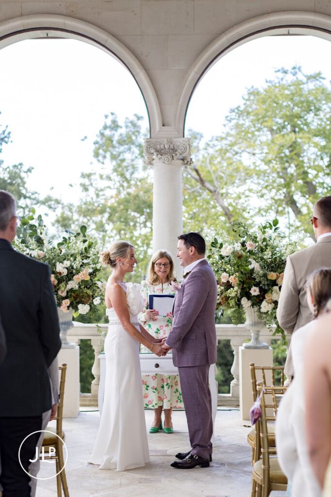 Romantic ceremony vows captured by a Cliveden House wedding photographer.