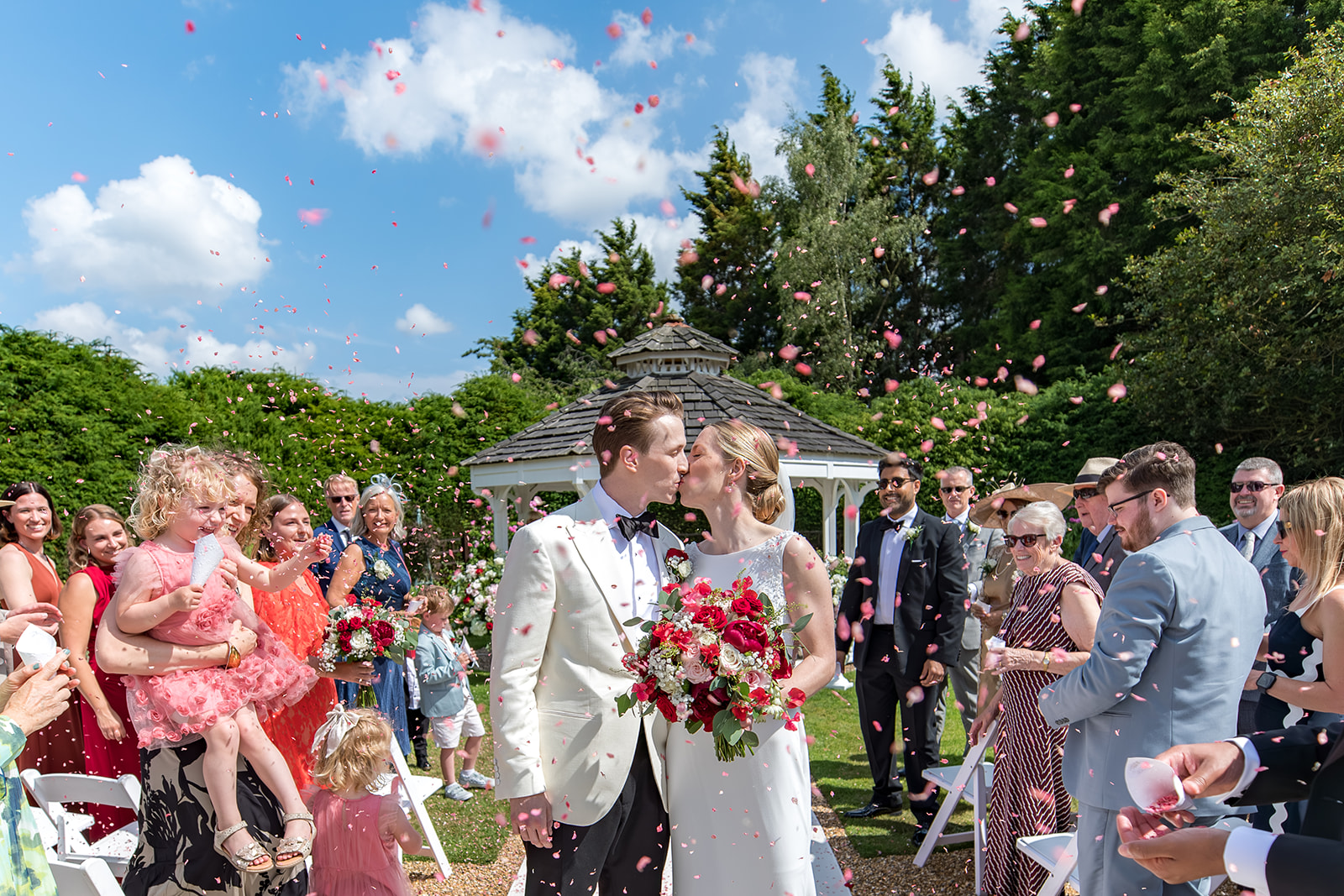 Wedding ceremony at Hartsfield Manor Betchworth