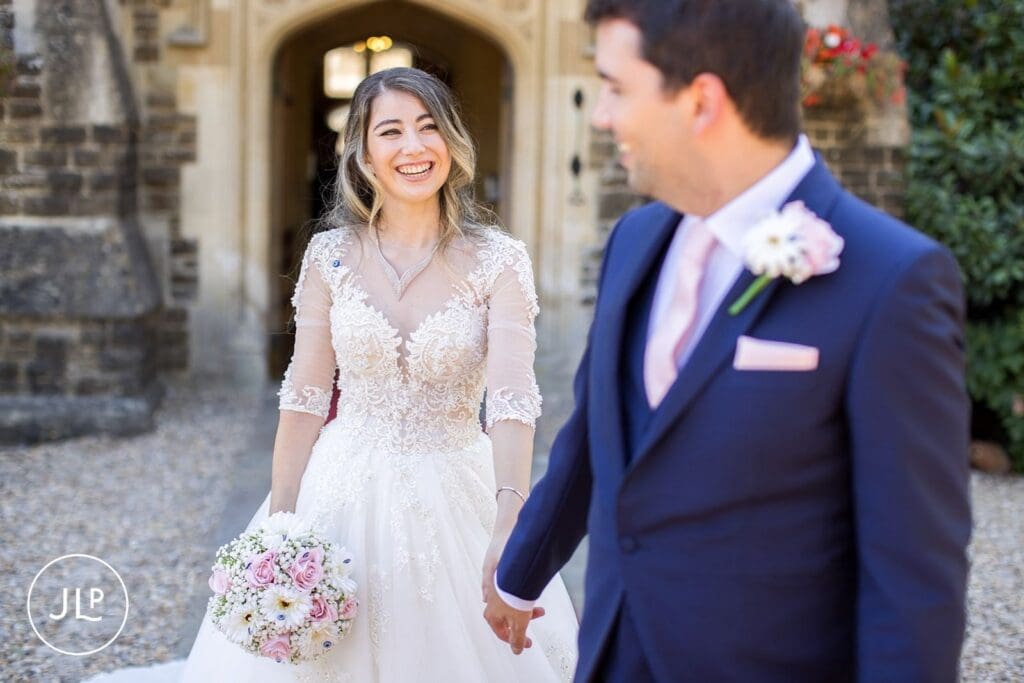 Bride and groom portrait at Hartsfield Manor Surrey