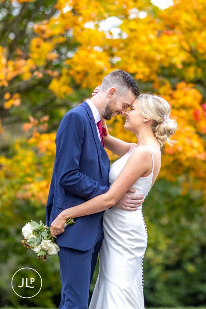 Bride and groom portrait at Hartsfield Manor Surrey