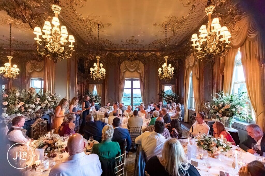 guests celebrating Cliveden House garden wedding