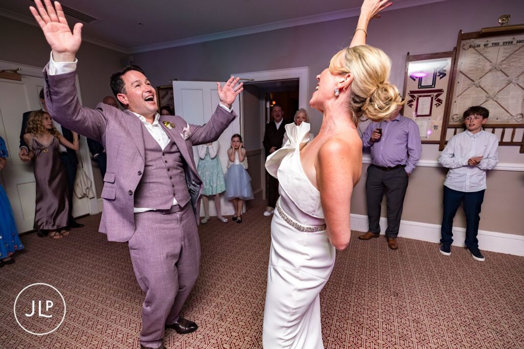 First dance atmosphere at a luxury UK wedding venue.