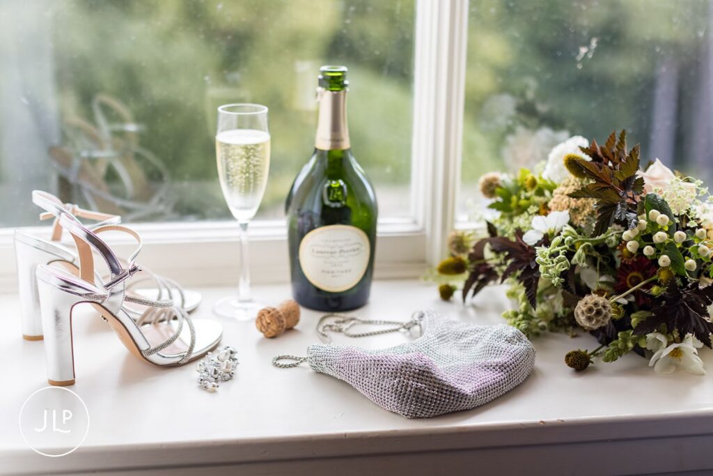 Stunning bride's shoes and accessories for this Cliveden House photography.