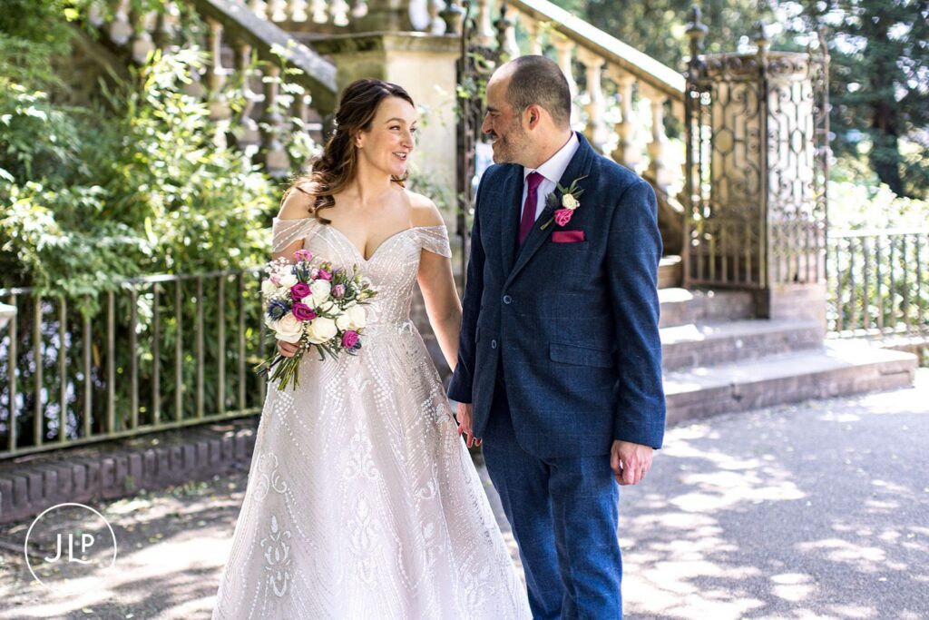 Bride and groom at York House Twickenham